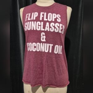 Casual Maroon Tank Top